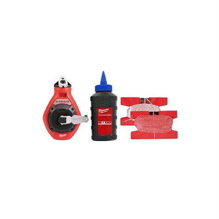 Milwaukee Tool 100 Ft. Precision Line Chalk Reel Kit with Bonus Bold Line and Blue Chalk 48-22-3993